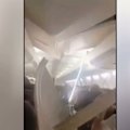 The ceiling of an Iranian civilian plane carrying 175 passengers collapsed mid flight shortly after take-off.