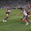 Jordan Riki grasses a Kotoni Staggs pass, killing off any chance the Broncos had of keeping their finals dream alive.