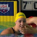 Australia's Meg Harris unleashes a blistering closing lap to pinch gold in the women's 100m freestyle at the Pan Pacific Championships.