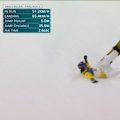 In a high-stakes third run, Valentino Guseli cannot stomp the backside 1980 he is going for to secure an Olympic medal.