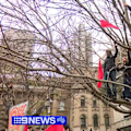 University and high school students across Australia skipped class to protest against One Nation and its leader Pauline Hanson.