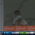 Raiders NRLW coach Darrin Borthwick storms out of the box as his team loses to Gold Coast.