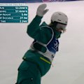 Mela Stalker executes with style on her first run of the women's big air final.
