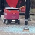 Food delivery robots have been kicked, beaten and tipped over. They have touched a nerve for many Americans who are concerned about AI technology.