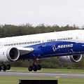 A Boeing 787-9 starts to take off 