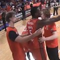Perth Wildcats teammates Jo Lual-Acuil and Kristian Doolittle were separated after an ugly confrontation as their team lost by a single point to Melbourne United.