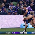 Trent Toelau is placed on report for hitting Enari Tuala high.