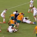 Australia A carve up the USA as Nick Frost goes over for a try.