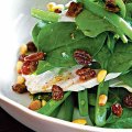 Warm chicken and spinach salad.