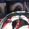 Charles Leclerc blames the brakes after he hits the wall which leads to a red flag.