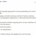 As census day approaches, posts are going viral online, warning of door-to-door scams – but authorities say the reports are unfounded.