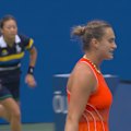 Aryna Sabalenka claws back to force a third and final set in the women's US Open final.