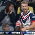 Sam Walker fires up at Mark Nawaqanitawase after a grubber went dead.