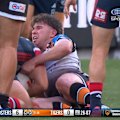 Jock Madden is placed on report for a high shot on Reece Robson.