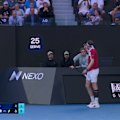 Alexander Bublik erupts with an expletive-laden spray as Alex de Minaur takes control of their match.