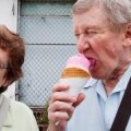 Cold comfort: Lorraine and Graham Browne eat one last Dairy Bell ice cream.