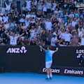 Stan Wawrinka uncorks a ridiculous backhand winner on set point to force a decider against Arthur Gea.