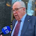 Former NSW builder commissioner David Chandler speaks outside the ICAC about builder Toplace.