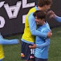 New Sydney import Takahiro Sekine shockes Spurs with the equaliser after a disastrous defensive touch from his compatriot.