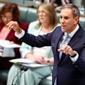 After a question from Nationals leader David Littleproud, Treasurer Jim Chalmers comments on his new seat on the backbench.