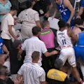 Seven players were sent after a wild clash erupted in the fourth quarter between the Brisbane Bullets and Adelaide 36ers.