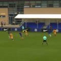 Sydney-born Mahdi Nicoll-Jazuli in action for Chelsea's under-18 team.