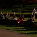 Locals have gathered at a Springfield Lakes park in Queensland to remember a young woman allegedly murdered by her husband just over a year ago.