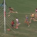 American sprint sensation Sha'Carri Richardson gives commentators a heart attack by pulling up at the end of her Stawell Gift semi final.