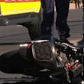 A motorbike rider is in a critical condition after a police pursuit in Menangle Park ended in a crash.