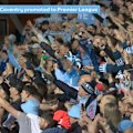 Throngs of fans cheer emphatically for Coventry as the team clinch their return to the Premier League for the first time since 2001.