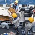 Wreckage of a cargo plane has been found off Pakistan's coast as the search for five crew continues