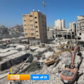 A war damaged building has collapsed in Gaza, killing at least 21 Palestinians, including 11 children.