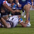 Samuela Fainu hits back to narrow the margin between the Warriors and Tigers.