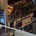 A row between teenagers at a Sydney shopping centre escalated into violence, with one innocent shopper hit by a thrown chair.
