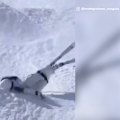 Australian mogul skier Matt Graham has a bad fall at a World Cup event in Livigno, Italy in March 2025.