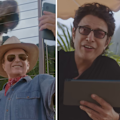 A digitally de-aged Laura Dern, Sam Neill and Jeff Goldblum reunite for a re-imagined take on Jurassic Park for Super Bowl advert.