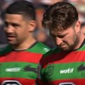 Jai Arrow leads out the South Sydney Rabbitohs to face the Gold Coast Titans.