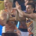 Hawthorn livewire Nick Watson pops up and snaps a goal against Adelaide.