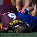 Ali Brigginshaw is sent to the sin bin after a costly, ugly tackle.