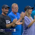 Coco Gauff and Iva Jovic set the crowd alight as they battle through an insane rally.