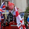 Thousands of people rallied on Saturday at a London march organised by far-right activists.