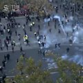 Protesters in Paris join nationwide demonstrations against cost of living.