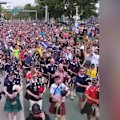 Scottish fans light up the World Cup in Miami Beach ahead of their country's game against Brazil.