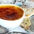 Vanilla and apricot creme brulee.