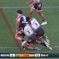 Samuel Fainu is placed on report for a hip drop on Mark Nawaqanitawase.