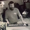 A patron at a Toowoomba pub has been busted stealing a large bar mat from a bar.