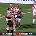Dragons and Sea Eagles players are left confused by a bizarre refereeing blunder.