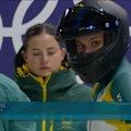 The Aussie pair of Sarah Blizzard and Desi Johnson shot to the top of the timesheets after their second run in qualifying for the two-man bobsleigh.