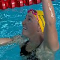 Lani Pallister takes gold in the women's 800m freestyle, breaking a 15-year streak that USA giant Katie Ledecky held on the event.
