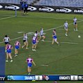 Shanice Parker crosses for Newcastle to notch the first try of the NRLW season.
